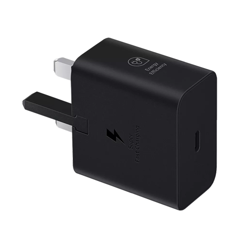 Samsung 25W USB C Wall Plug Black Front